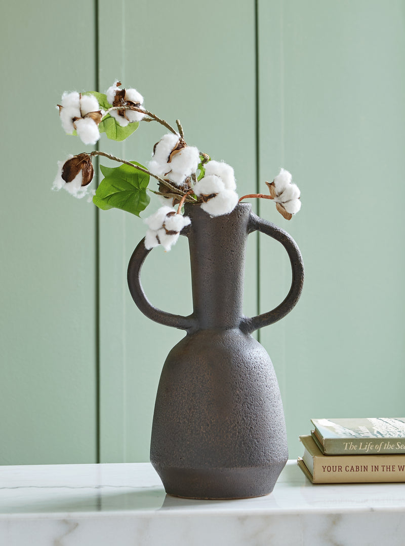 Tampa Furniture Outlet Lutz - Ashley Furniture - Aadeen Vase - Vase / Distressed Brown - A2000673