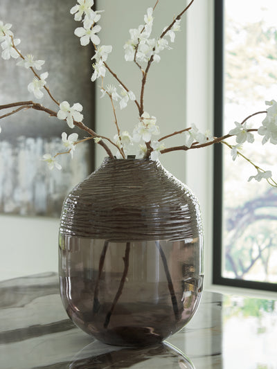 Tampa Furniture Outlet Lutz - Ashley Furniture - Harpwick Vase - Vase / Iridescent Gray - A2000727