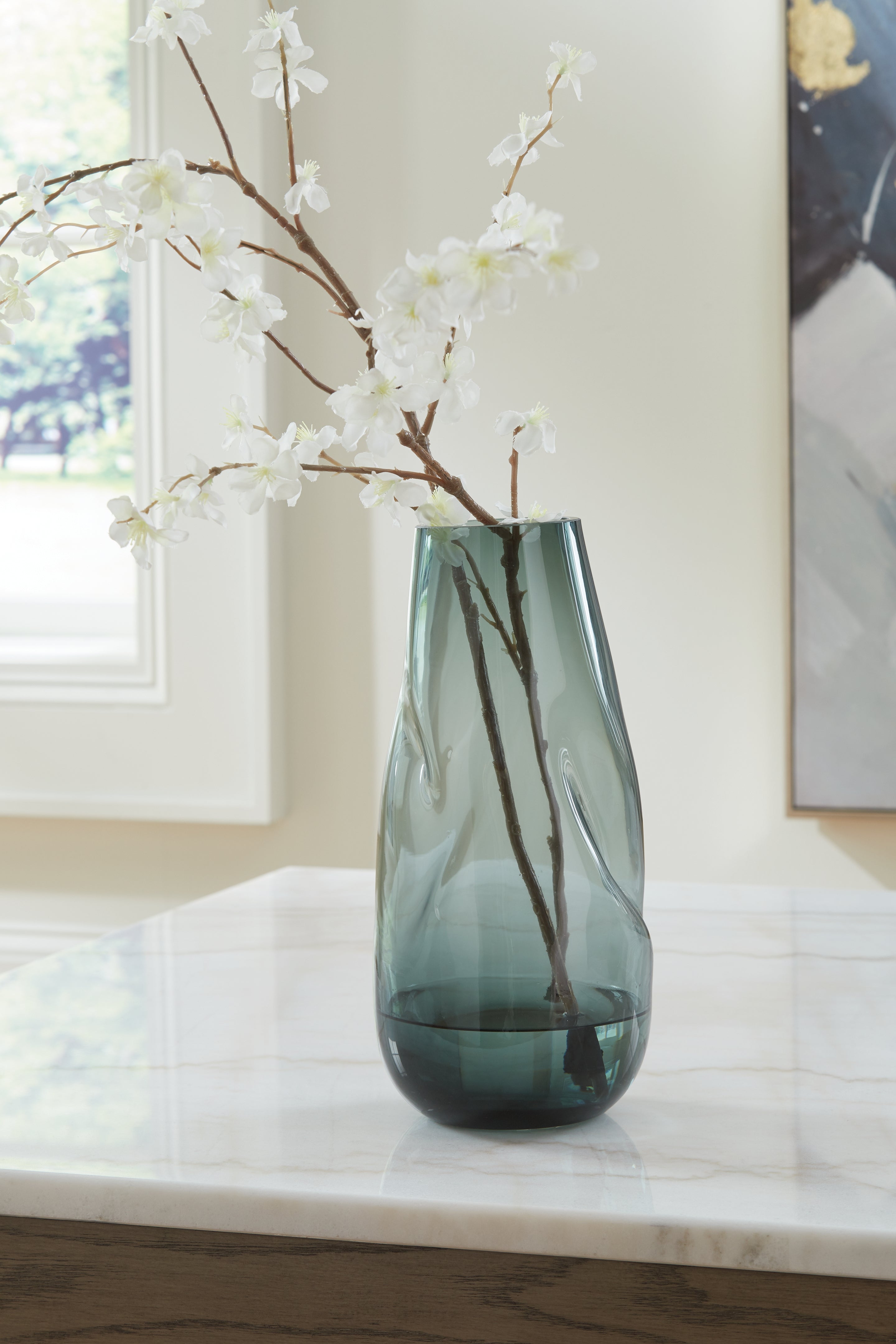 Tampa Furniture Outlet Lutz - Ashley Furniture - Beamund Vase - Vase / Teal Blue - A2900011V