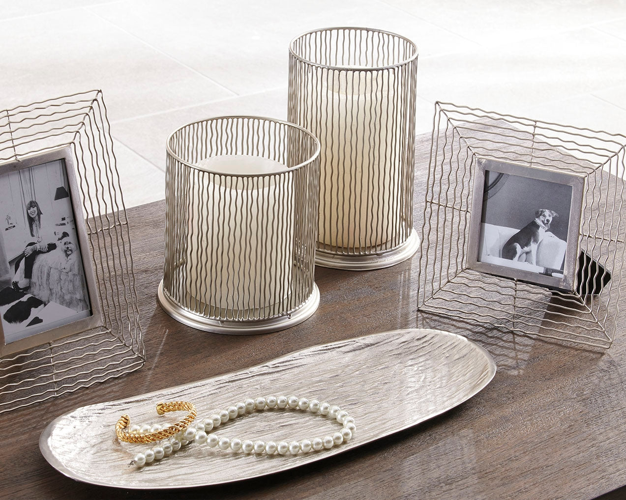 Tampa Furniture Outlet Lutz - Ashley Furniture - Dympna Accessory Set (Set of 5) - Accessory Set (5/CN) / Silver Finish - A2C00115