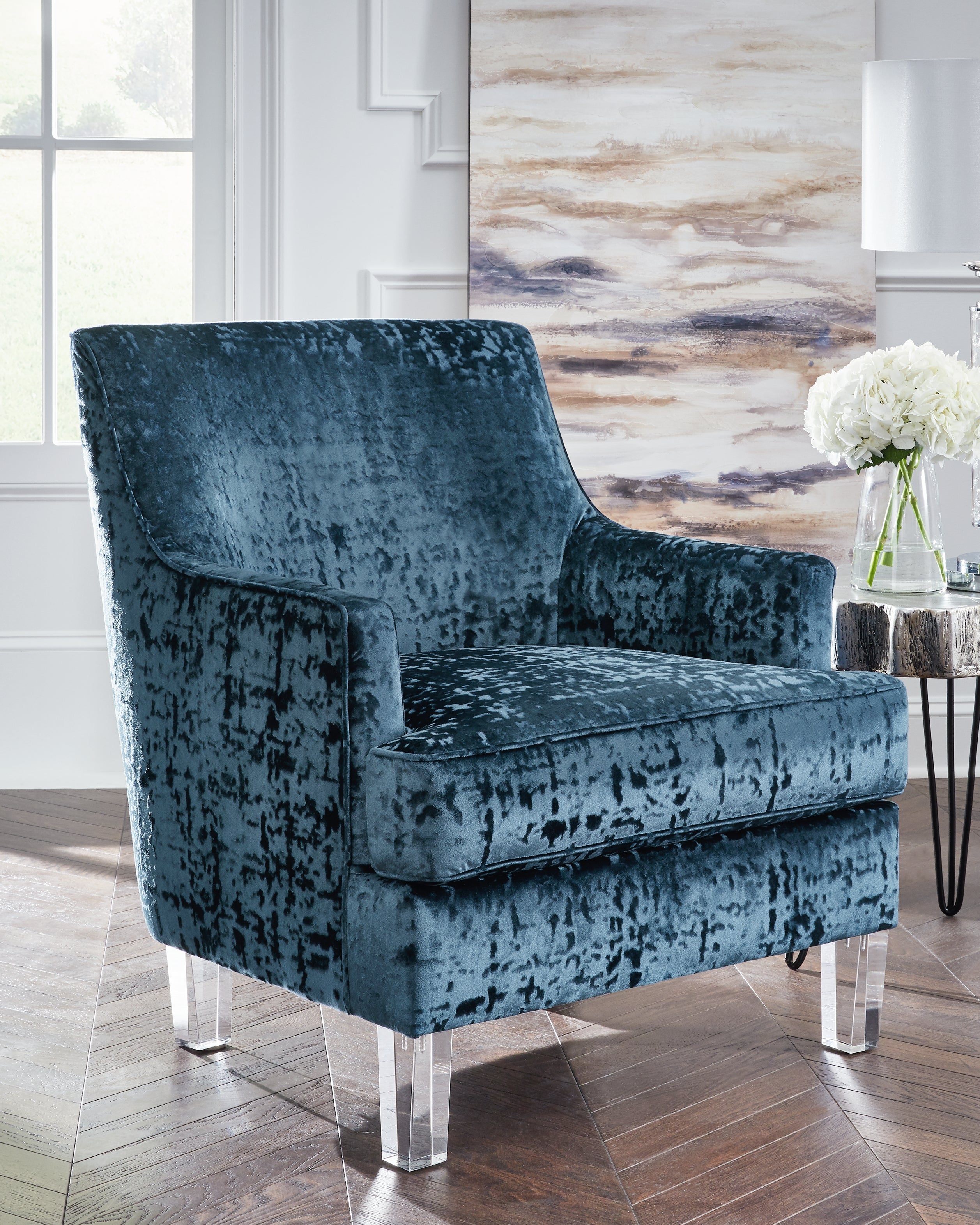 Tampa Furniture Outlet Lutz - Ashley Furniture - Gloriann Accent Chair - Accent Chair / Lagoon - A3000103