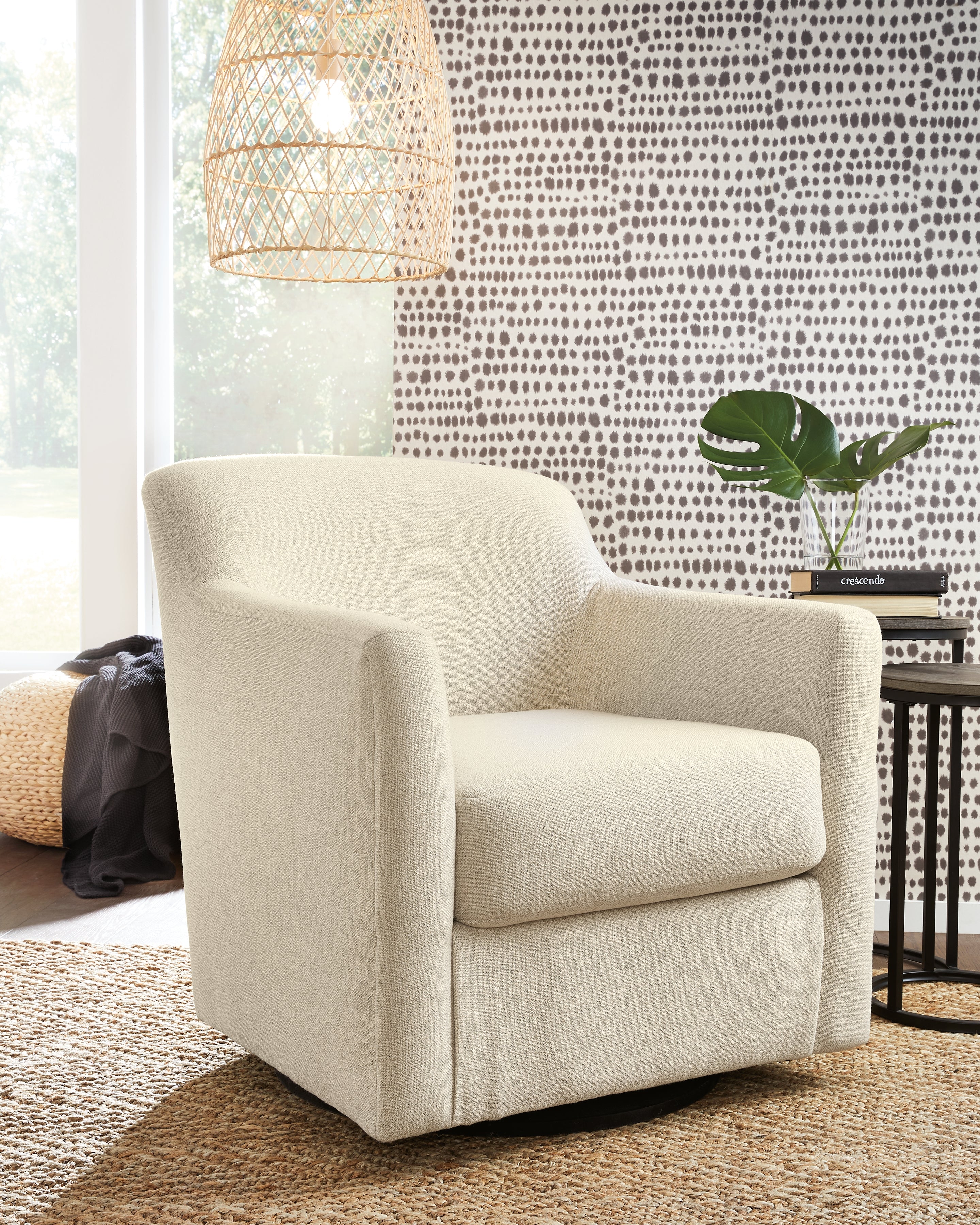 Tampa Furniture Outlet Lutz - Ashley Furniture - Bradney Swivel Accent Chair - Swivel Accent Chair / Linen - A3000325
