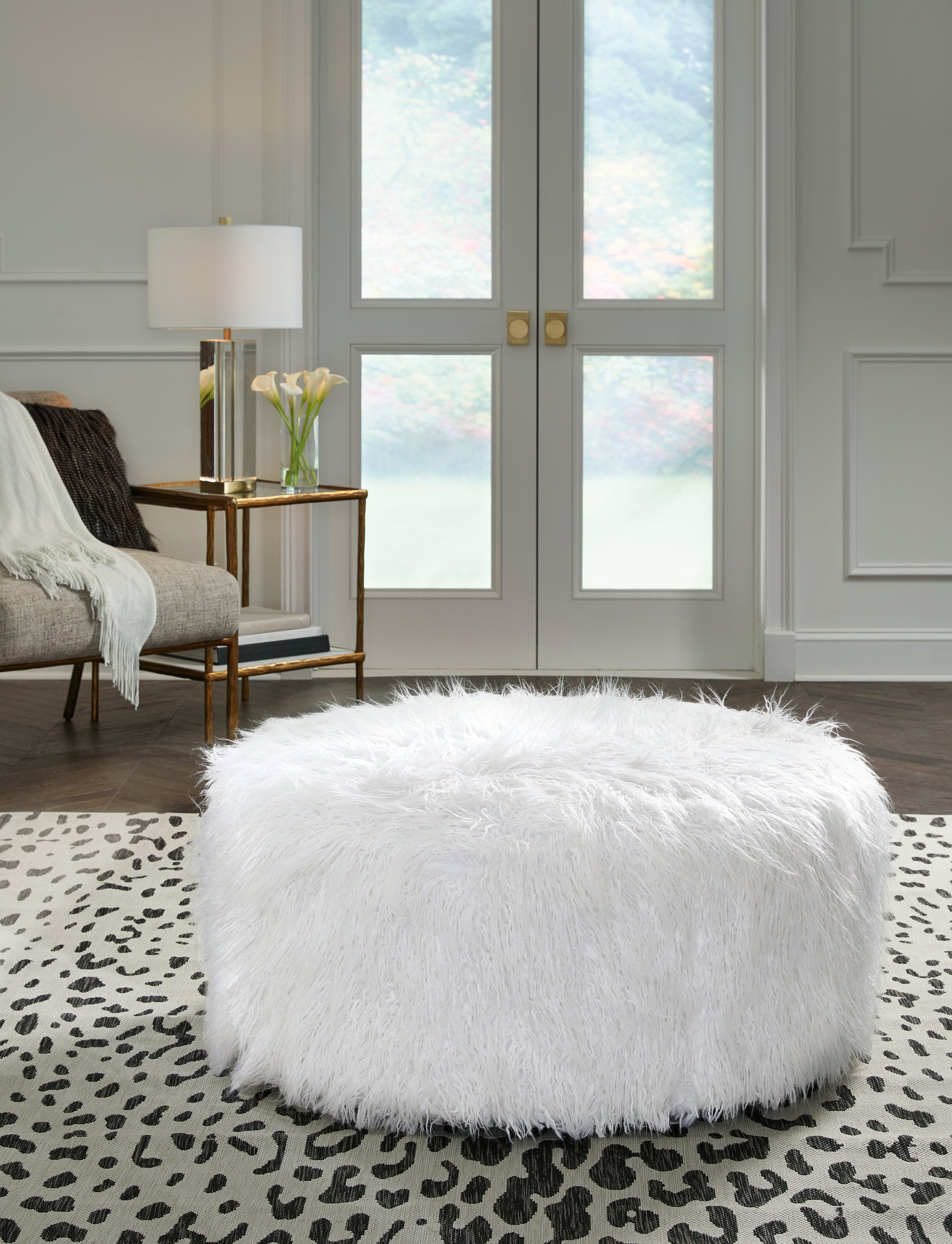 Tampa Furniture Outlet Lutz - Ashley Furniture - Galice Living Room - Oversized Accent Ottoman / White - A3000334