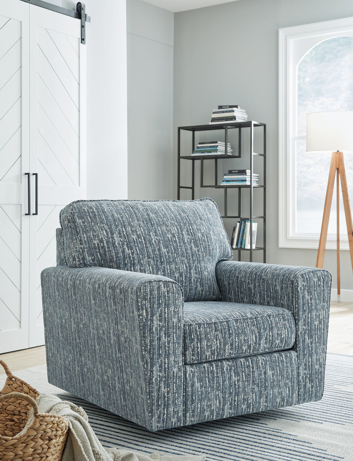 Tampa Furniture Outlet Lutz - Ashley Furniture - Aterburm Swivel Accent Chair - Swivel Accent Chair / Twilight - A3000649