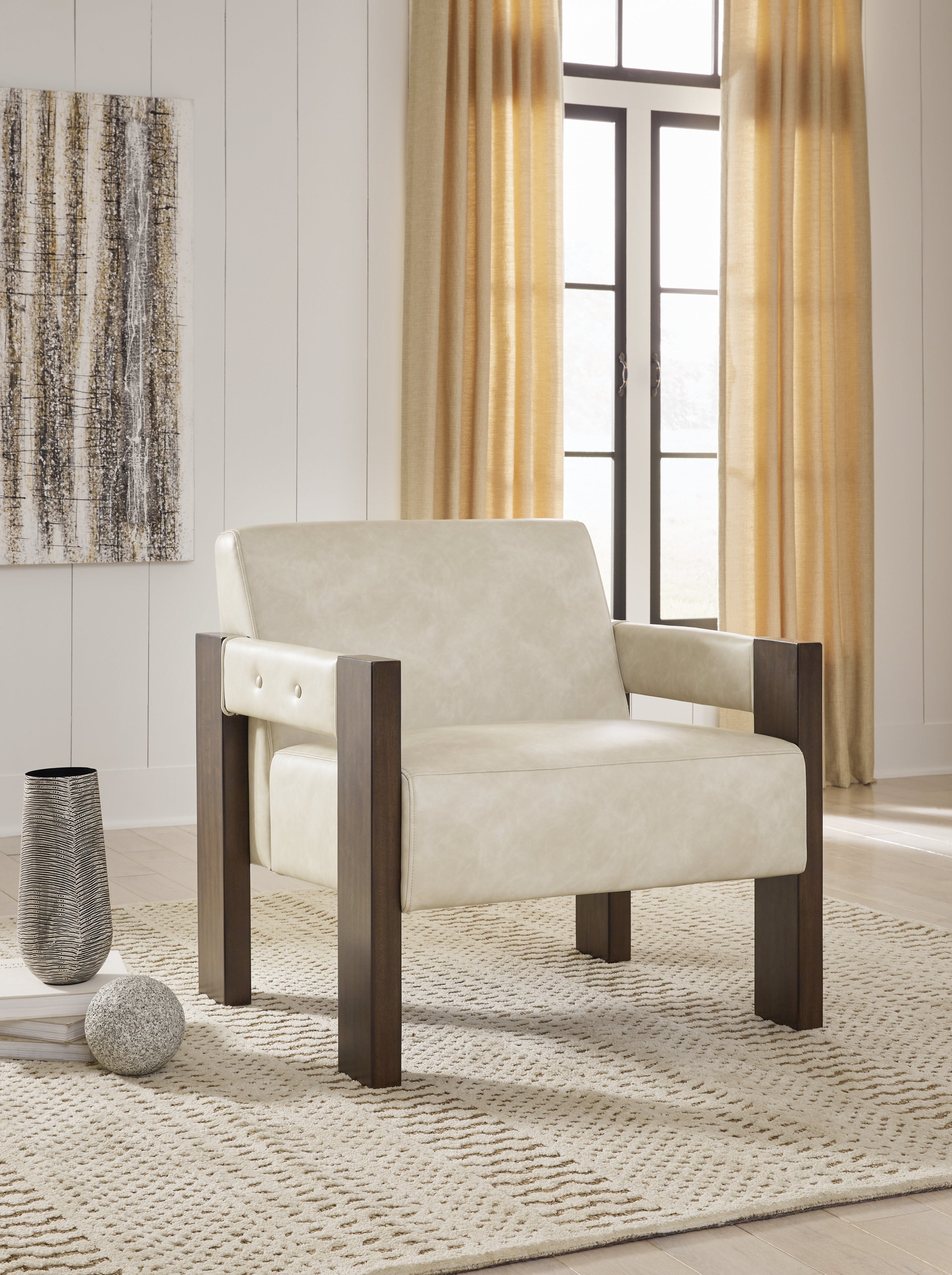 Tampa Furniture Outlet Lutz - Ashley Furniture - Adlanlock Accent Chair - Accent Chair / Bone - A3000694