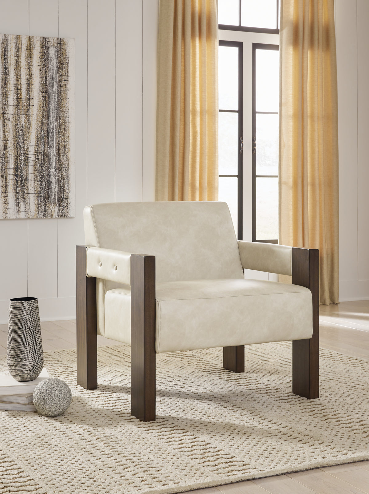 Tampa Furniture Outlet Lutz - Ashley Furniture - Adlanlock Accent Chair - Accent Chair / Bone - A3000694