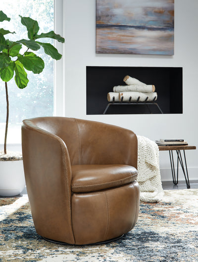Tampa Furniture Outlet Lutz - Ashley Furniture - Kierreys Swivel Accent Chair - Swivel Accent Chair / Bone - A3000703