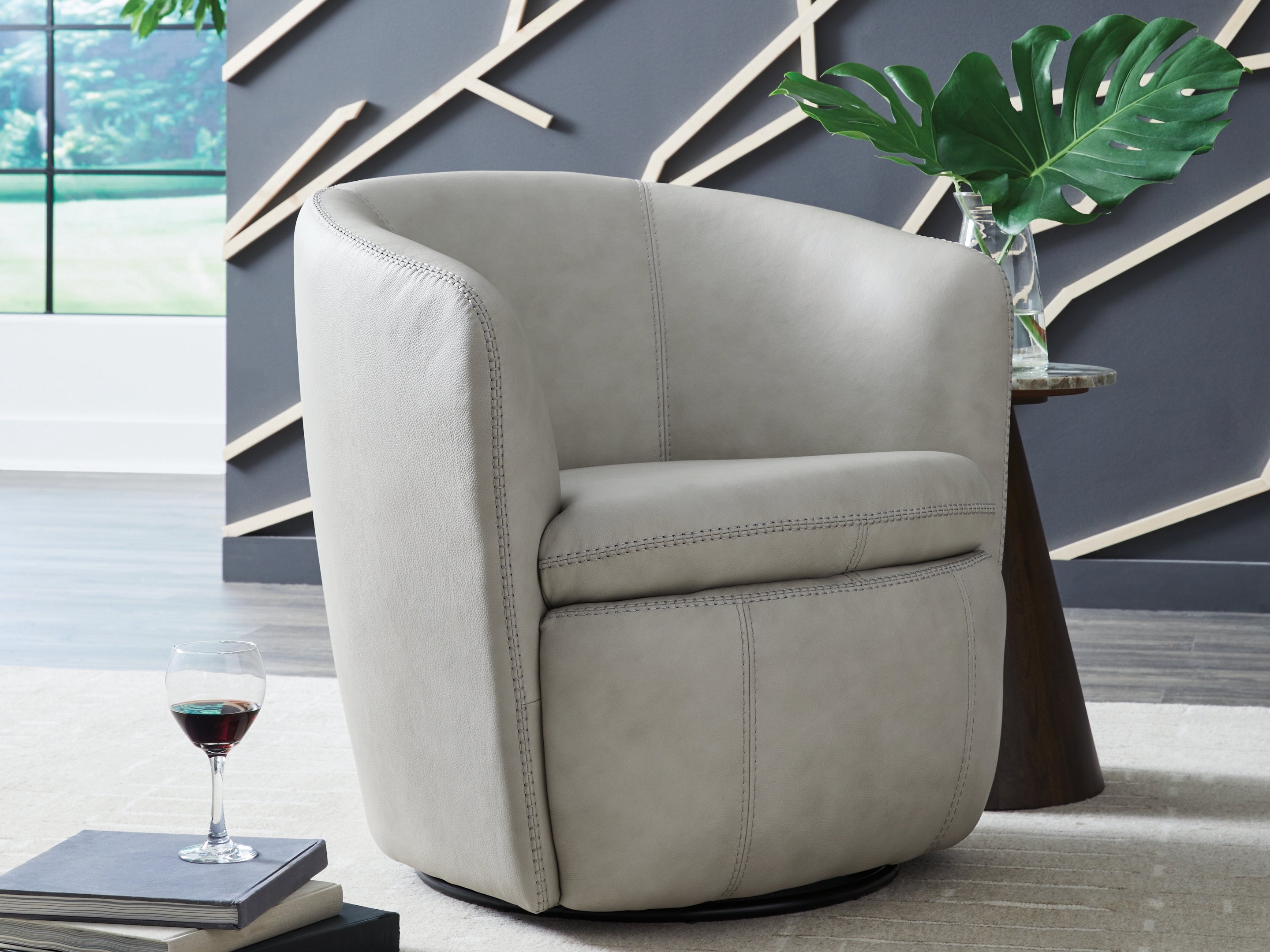 Tampa Furniture Outlet Lutz - Ashley Furniture - Kierreys Swivel Accent Chair - Swivel Accent Chair / Bone - A3000703