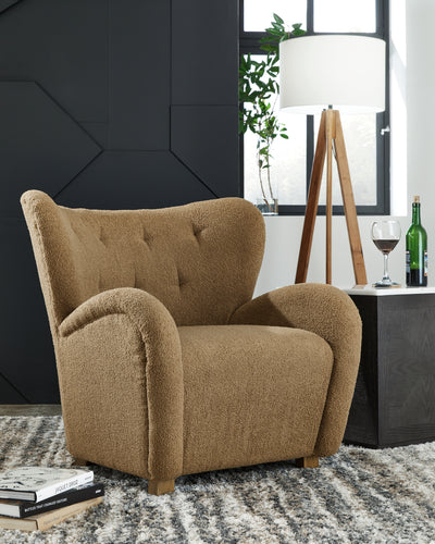 Tampa Furniture Outlet Lutz - Ashley Furniture - Larbell Accent Chair - Accent Chair / Camel - A3000710
