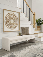 Tampa Furniture Outlet Lutz - Ashley Furniture - Lembertson Accent Bench - Accent Bench / Ecru / 70"W x 18"D x 19"H - A3000714