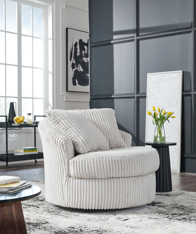 Tampa Furniture Outlet Lutz - Ashley Furniture - Gramwell Swivel Accent Chair - Swivel Accent Chair / Onyx - A3000725
