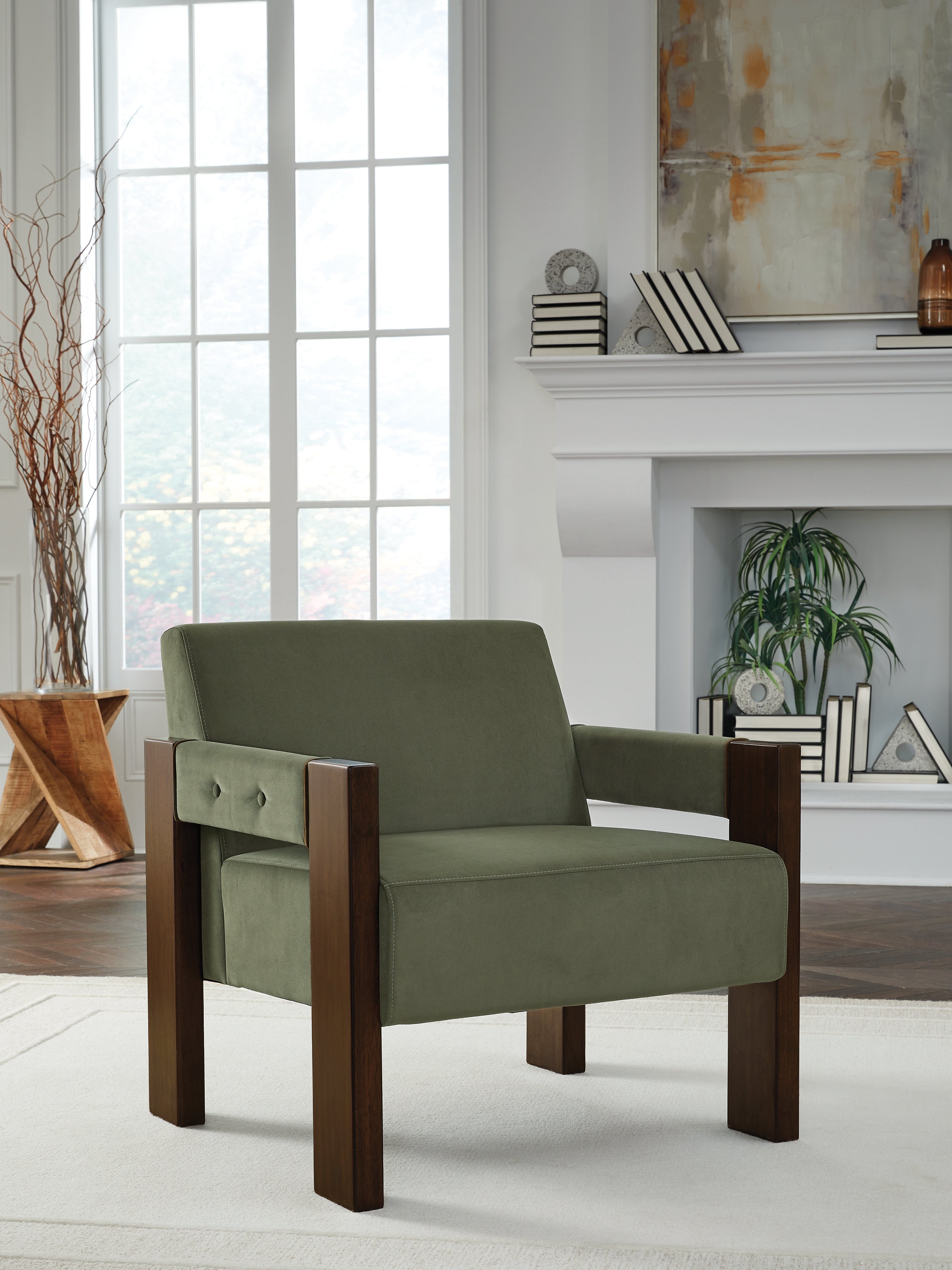 Tampa Furniture Outlet Lutz - Ashley Furniture - Adlanlock Accent Chair - Accent Chair / Olive - A3000740