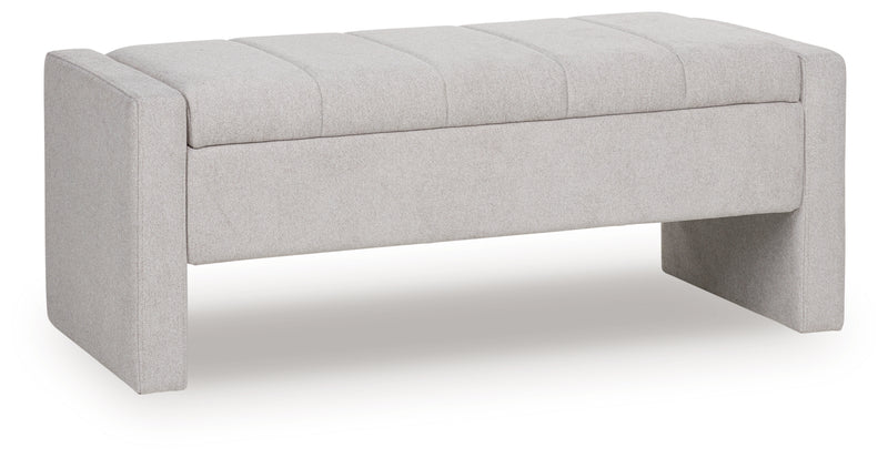 Tampa Furniture Outlet Lutz - Ashley Furniture - Akselman Storage Bench - Storage Bench / Gray / 50"W x 19"D x 19"H - A3000744