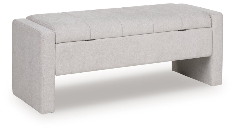 Tampa Furniture Outlet Lutz - Ashley Furniture - Akselman Storage Bench - Storage Bench / Gray / 50"W x 19"D x 19"H - A3000744