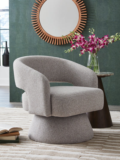 Tampa Furniture Outlet Lutz - Ashley Furniture - Nashkins Swivel Accent Chair - Swivel Accent Chair / Pebble - A3000757