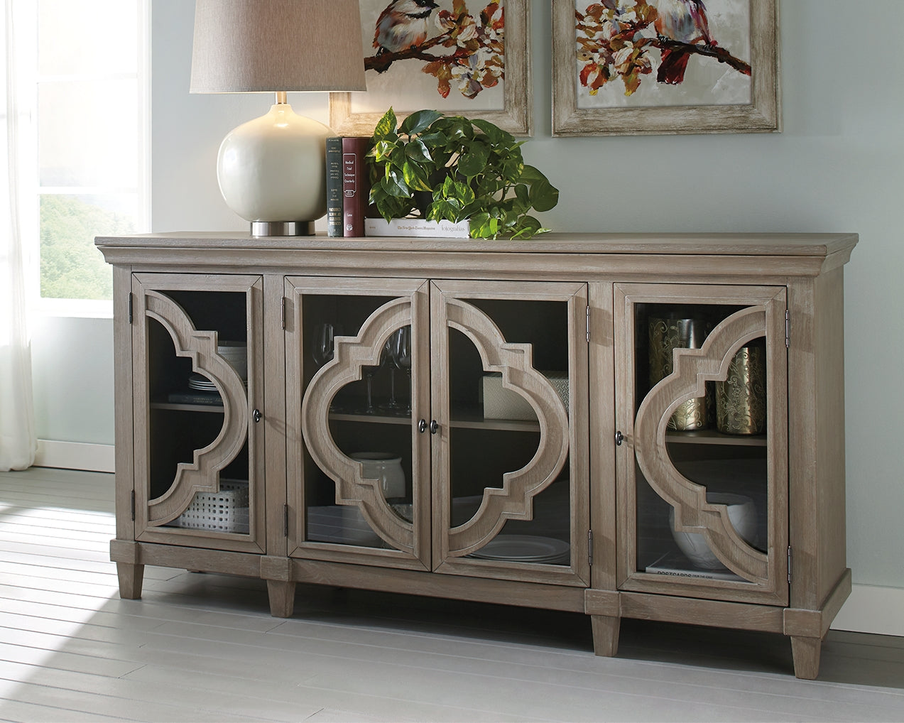 Tampa Furniture Outlet Lutz - Ashley Furniture - Fossil Ridge Accent Cabinet - Accent Cabinet / Gray - A4000037
