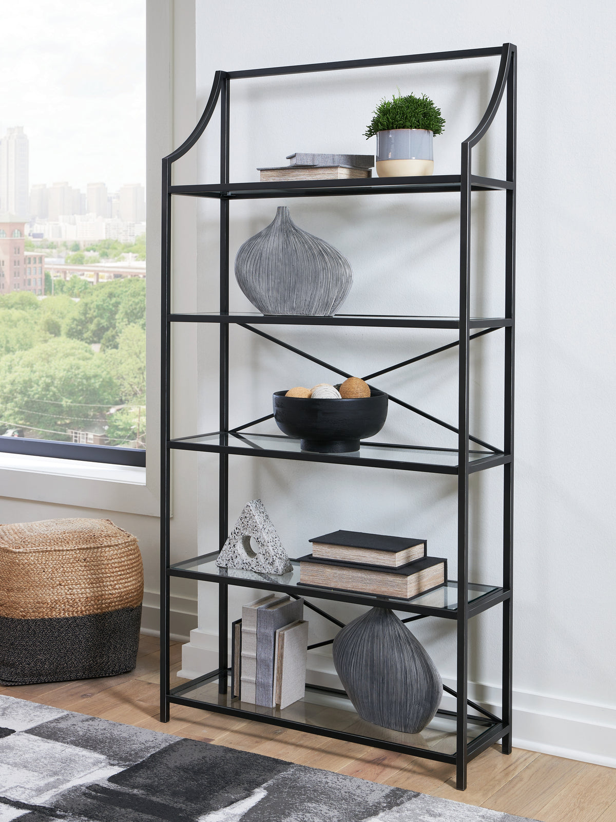 Tampa Furniture Outlet Lutz - Ashley Furniture - Dakerwell Bookcase - Bookcase / Antique Black - A4000557