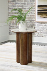 Tampa Furniture Outlet Lutz - Ashley Furniture - Henfield Accent Table - Accent Table / Beige/Brown - A4000623