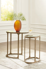 Tampa Furniture Outlet Lutz - Ashley Furniture - Irmaleigh Accent Table (Set of 2) - Accent Table Set (Set of 2) / Antique Gold Finish - A4000624