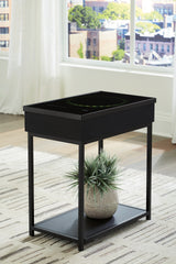Tampa Furniture Outlet Lutz - Ashley Furniture - Gemmet Accent Table with Speaker - Accent Table with Speaker / Black - A4000643