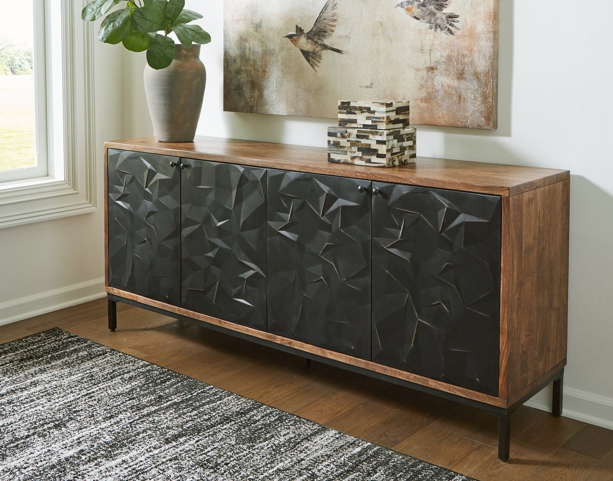 Tampa Furniture Outlet Lutz - Ashley Furniture - Dorannby Accent Cabinet - Accent Cabinet / Black/Brown - A4000649
