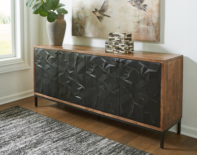Tampa Furniture Outlet Lutz - Ashley Furniture - Dorannby Accent Cabinet - Accent Cabinet / Black/Brown - A4000649