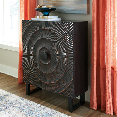 Tampa Furniture Outlet Lutz - Ashley Furniture - Fosterman Accent Cabinet - Accent Cabinet / Distressed Black - A4000660