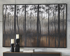 Tampa Furniture Outlet Lutz - Ashley Furniture - Philyra Wall Decor - Wall Art / Black/Orange/Silver - A8000253
