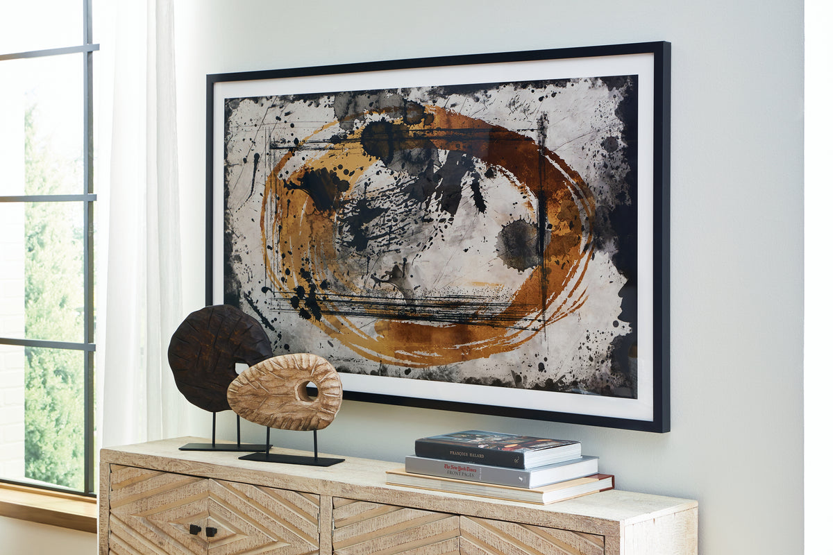 Tampa Furniture Outlet Lutz - Ashley Furniture - Clefting Wall Decor - Wall Art / Black/Caramel/Tan - A8000374