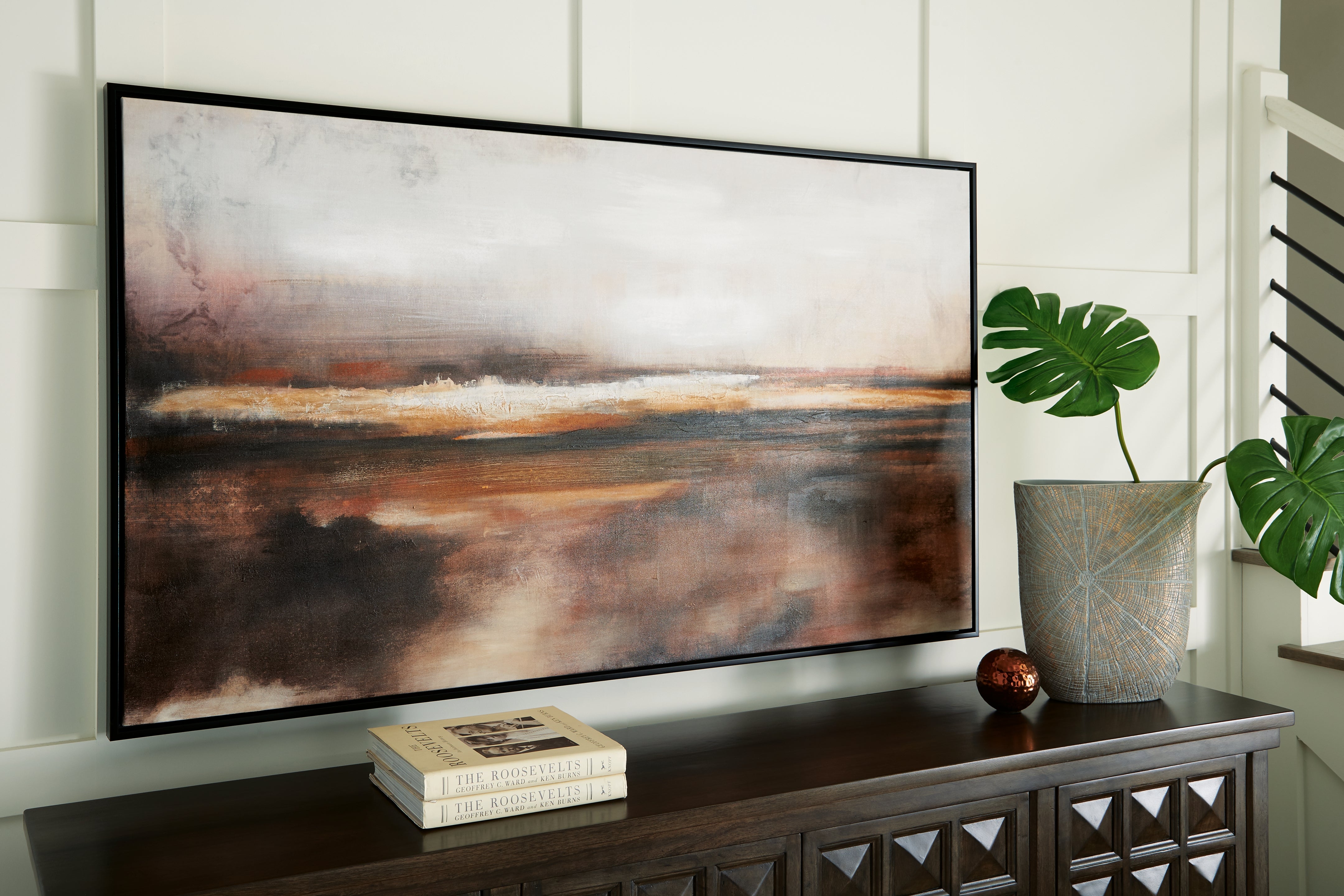 Tampa Furniture Outlet Lutz - Ashley Furniture - Drewland Wall Decor - Wall Art / Black/Brown/Orange - A8000375