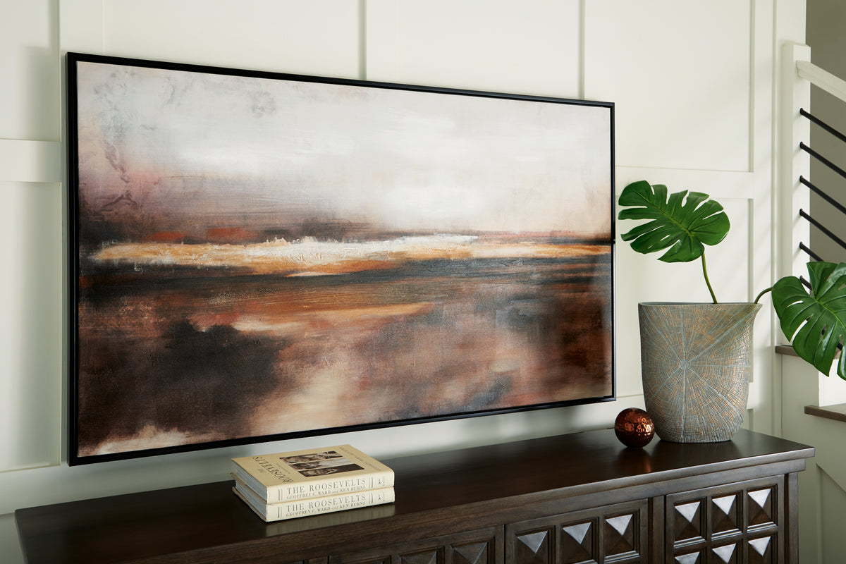 Tampa Furniture Outlet Lutz - Ashley Furniture - Drewland Wall Decor - Wall Art / Black/Brown/Orange - A8000375