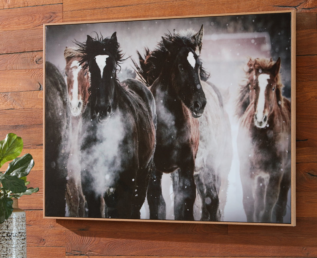 Tampa Furniture Outlet Lutz - Ashley Furniture - Chaseburn Wall Decor - Wall Art / Brown/Black/White - A8000380