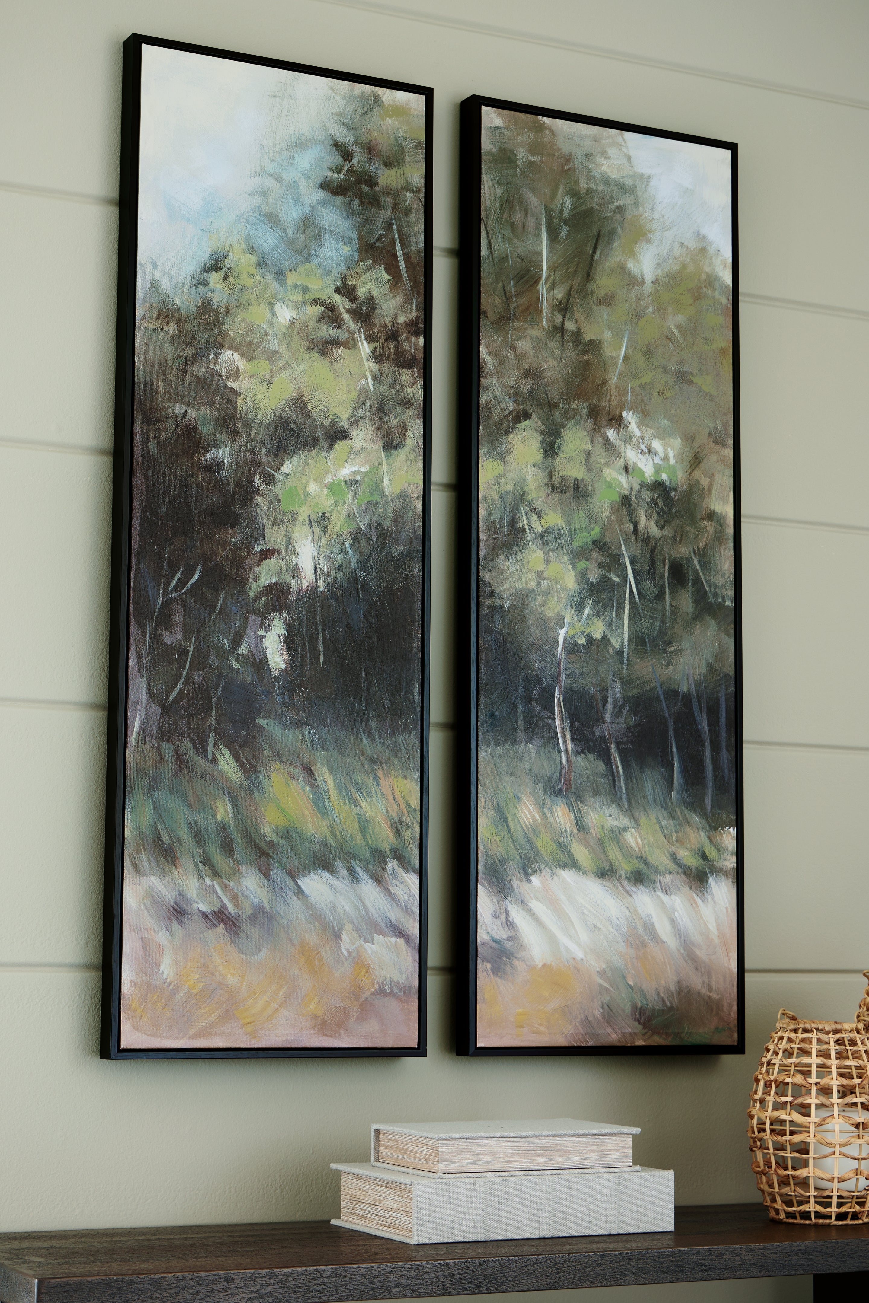 Tampa Furniture Outlet Lutz - Ashley Furniture - Dansot Wall Decor - Wall Art Set (Set of 2) / Green/Brown - A8000393