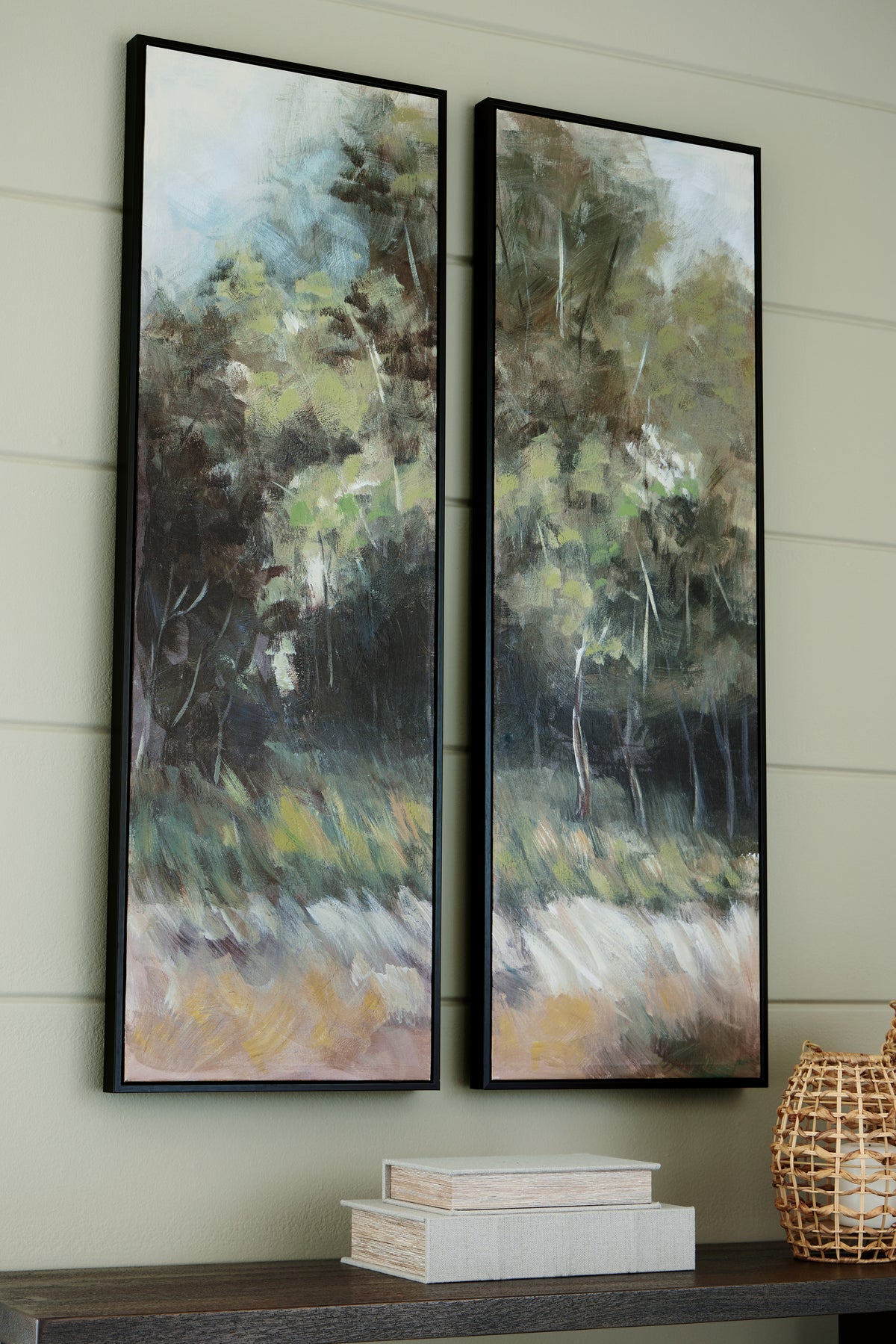 Tampa Furniture Outlet Lutz - Ashley Furniture - Dansot Wall Decor - Wall Art Set (Set of 2) / Green/Brown - A8000393