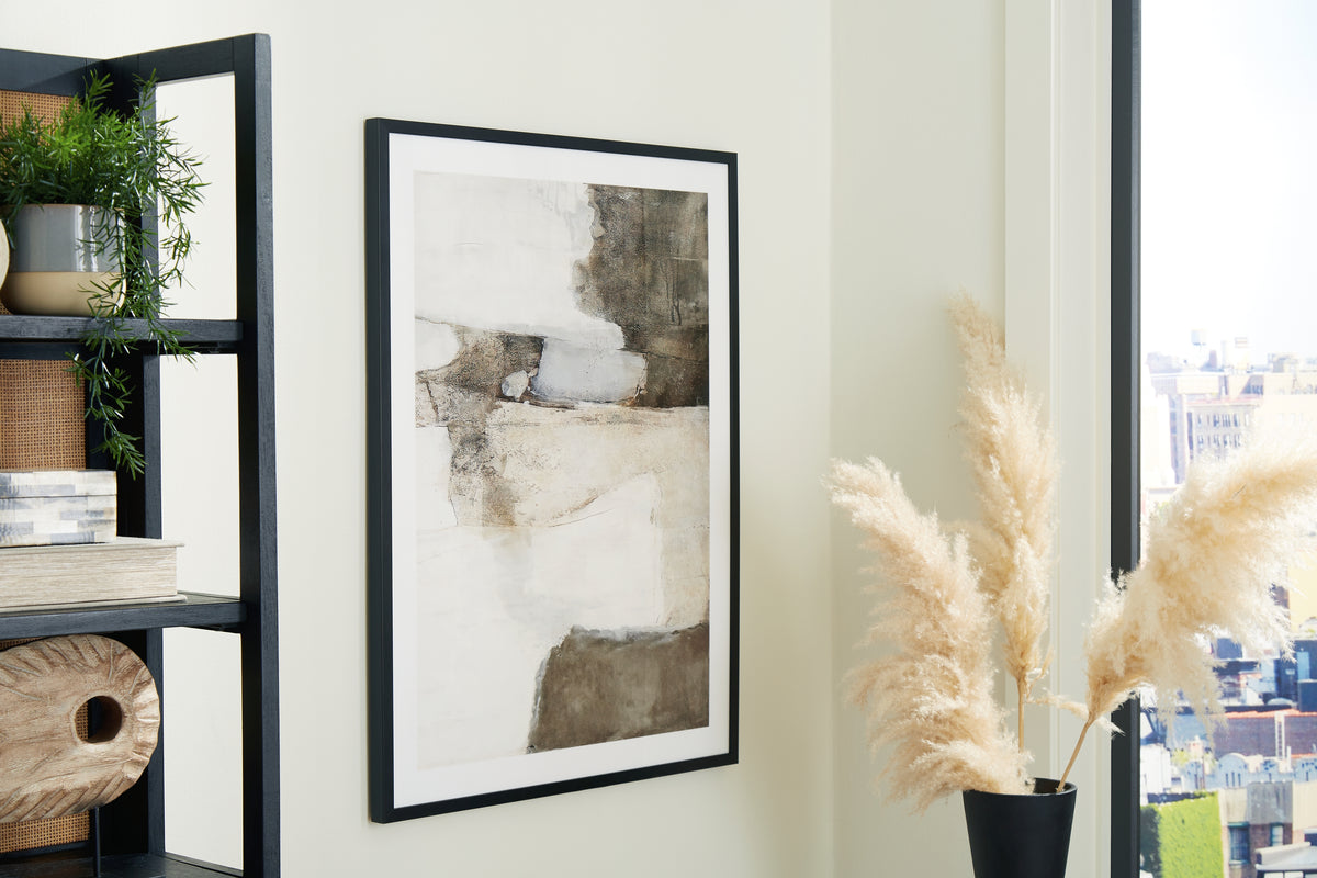 Tampa Furniture Outlet Lutz - Ashley Furniture - Aldricton Wall Decor - Wall Art / Brown/White - A8000406