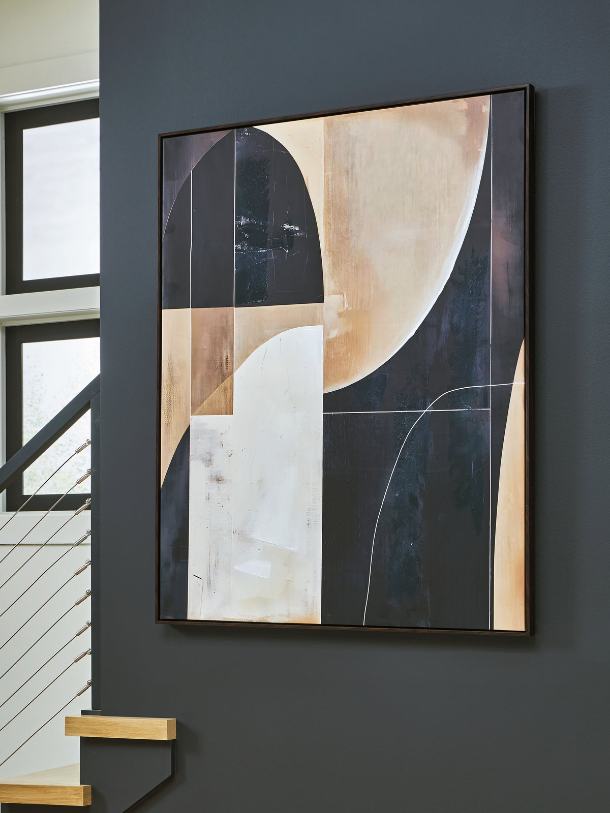 Tampa Furniture Outlet Lutz - Ashley Furniture - Ewanford Wall Decor - Wall Art / Black/Brown/Tan - A8000464