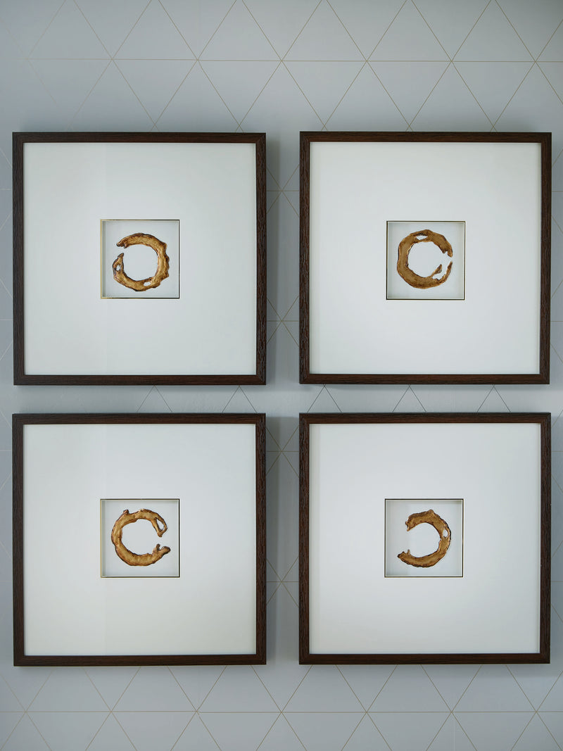 Tampa Furniture Outlet Lutz - Ashley Furniture - Dallbourne Wall Decor - Wall Art Set (4/CN) / White/Gold Finish - A8000491