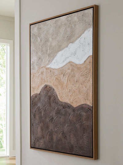 Tampa Furniture Outlet Lutz - Ashley Furniture - Fanthorne Wall Decor - Wall Art / Tan/Brown/White - A8000500