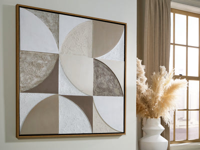 Tampa Furniture Outlet Lutz - Ashley Furniture - Harelman Wall Decor - Wall Art / Tan/Taupe/White - A8000502