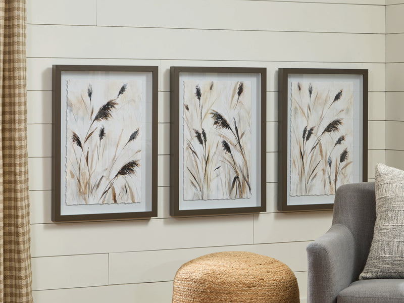Tampa Furniture Outlet Lutz - Ashley Furniture - Honslow Wall Decor - Wall Art Set (3/CN) / Brown/Black/White - A8000506