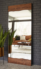 Tampa Furniture Outlet Lutz - Ashley Furniture - Panchali Mirror - Floor Mirror / Brown/Black - A8010197