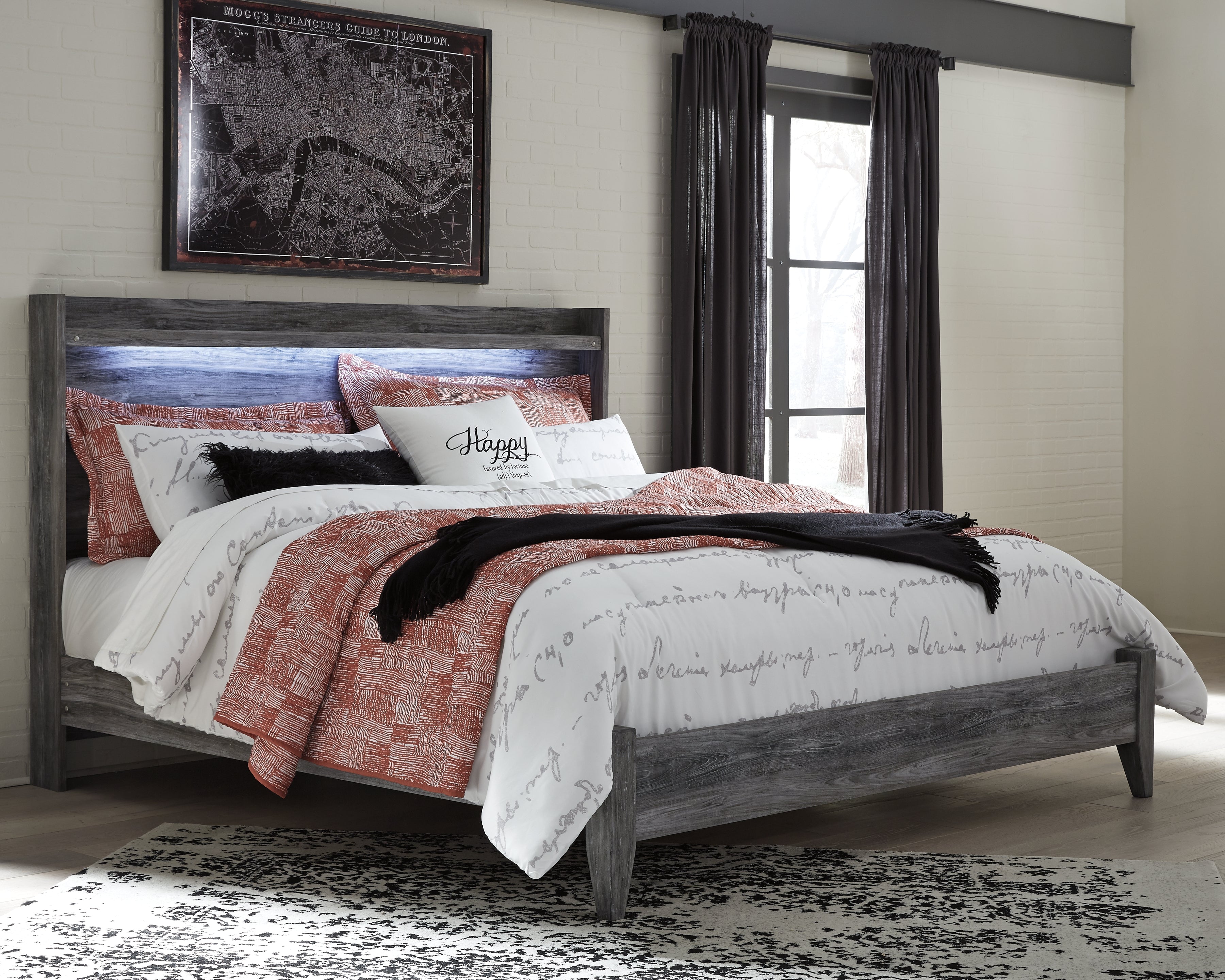 Tampa Furniture Outlet Lutz - Ashley Furniture - Baystorm Bedroom - King Panel Bed / Gray - B221B11