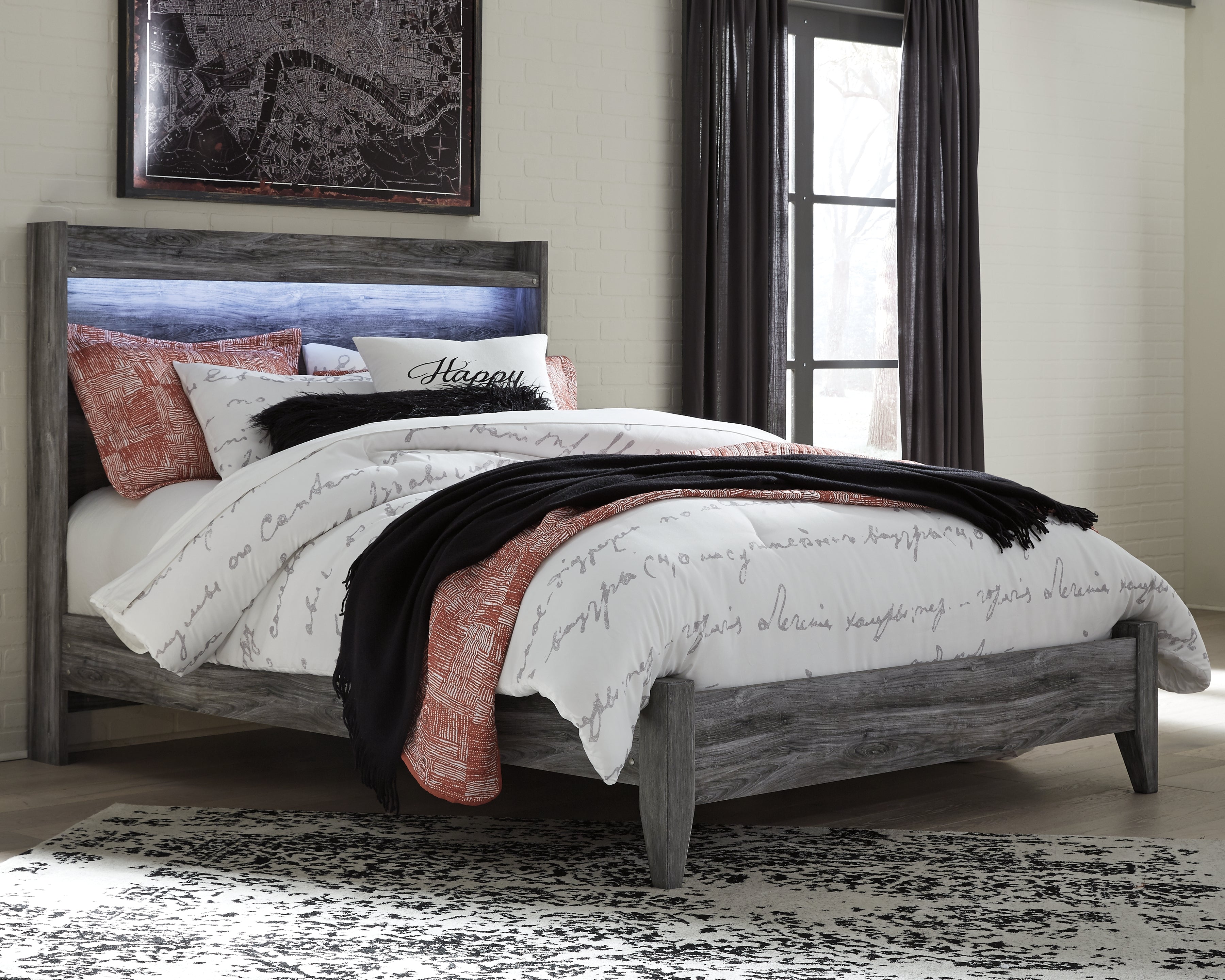 Tampa Furniture Outlet Lutz - Ashley Furniture - Baystorm Bedroom - Queen Panel Bed / Gray - B221B2