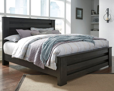 Tampa Furniture Outlet Lutz - Ashley Furniture - Brinxton Bedroom - King Panel Bed / Charcoal - B249B4