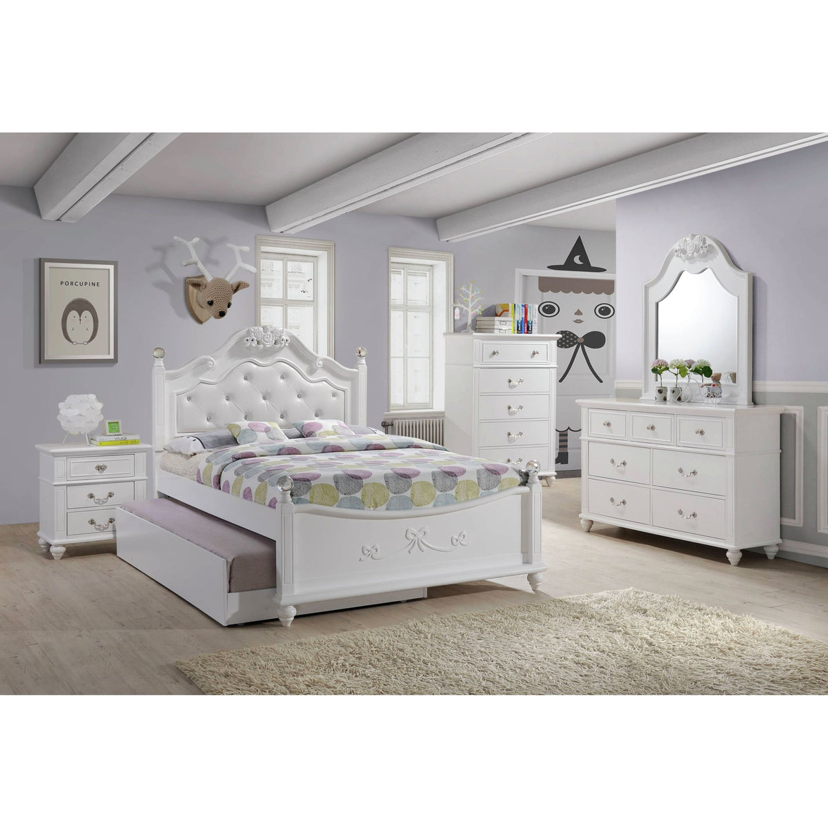 Alana Full Platform Bed W/ Storage Trundle – SKU AN700FTB | Elements
