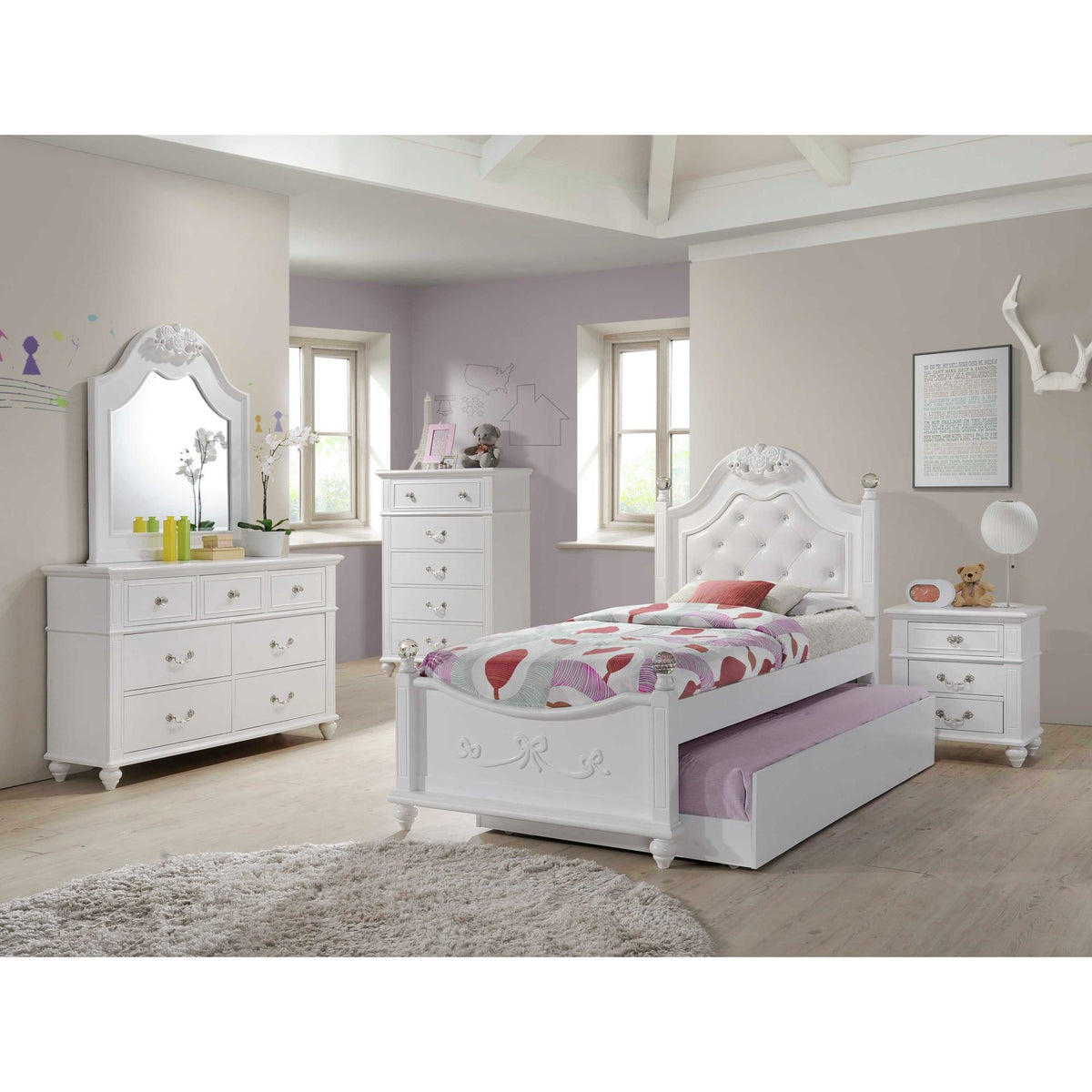 Alana Twin Platform Bed w/ Storage Trundle – SKU AN700TTB | Elements