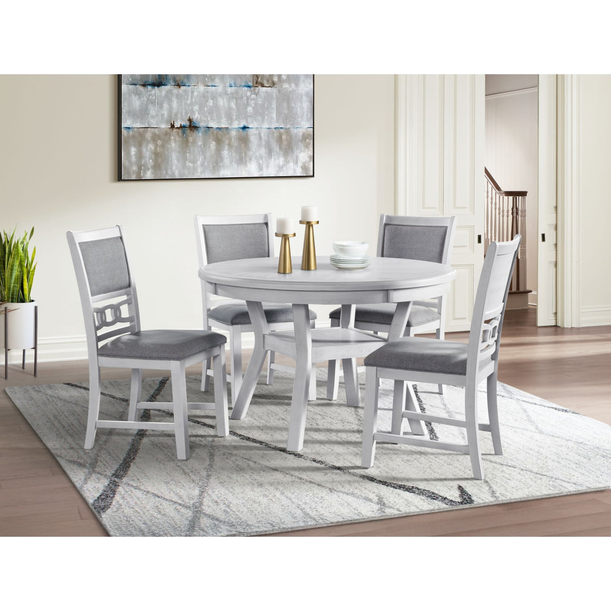 Amherst Dining Table w/Wood Leg White Finish – SKU DAH700DT | Elements