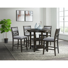 Amherst Counter Height 5PC Dining Set-Table and Four Side Chairs in Walnut – SKU DAH550C5PC | Elements