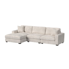 Arizona Modular LHF Chaise with 1 pillow 20" in Steno Beige