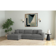 Arizona Modular RHF Armchair with 1 pillow 20" in Steno Charcoal